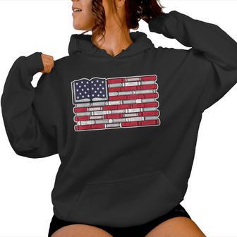 Patriotic Book Flag Reading American Flag Books Teacher Women Hoodie - Thegiftio UK
