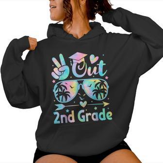 Peace Out 2Nd Grade Hello Summer Last Day Of Second Grade Women Hoodie | Mazezy