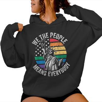We The People Means Everybody Gay Pride Rainbow Lgbtq Men Women Hoodie - Thegiftio UK