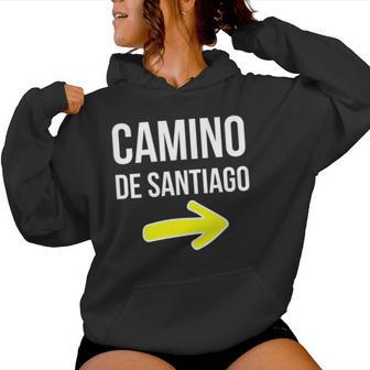 Peregrinos Camino Deantiago De La Costa Primitivo Frances Cuello Sudadera con capucha para mujer - Regaloses