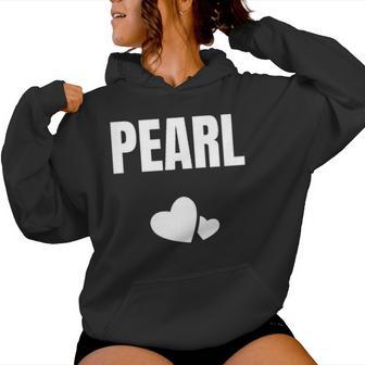 Perle Prénom Anniversaire Mignon Coeur Sweat à capuche femme - Cadeauxyz