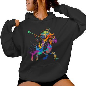 Polo Player Horse Sport Ride Riding Equestrian Sport Fan Women Hoodie - Thegiftio
