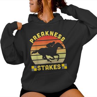 Preakness Stakes Retro Horse Racing Kids Jockey Women Hoodie - Thegiftio UK