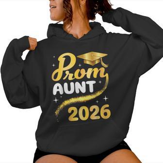Prom Aunt 2026 Senior Graduation Class Of School Gold Cap Women Hoodie - Monsterry UK