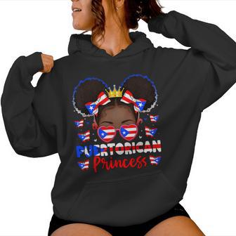 Puerto Rican Princess Boricua Puerto Rico Flag Kids Girls Women Hoodie - Thegiftio UK