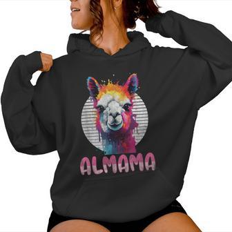 Retro Almama Día De La Madre Mejor Mamá Alpaca Día De La Madre Lama Sudadera con capucha para mujer - Regaloses