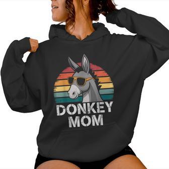 Retro Donkey Mom Sunglasses Cool Mom Retro Vibes Cool Women Hoodie - Monsterry