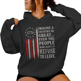 Retro Imagine A Country So Great On Back For Women Women Hoodie | Mazezy
