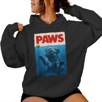 Retro Pug Dog Mom Dog Dad Pug Women Hoodie - Monsterry
