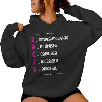 Rocio Regalo Personalizado Nombre Rocio Chica Sudadera con capucha para mujer - Regaloses