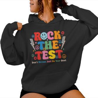 Rock The Test Just Do Your Best Testing Day Student Teacher Women Hoodie | Mazezy
