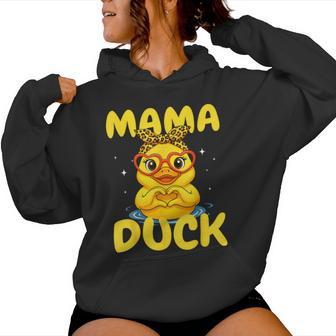 Rubber Duckies Mama Duck Rubber Duck For Moms Women Hoodie - Thegiftio