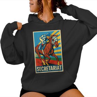 Secretariat Horse Horse Racing Del Mar Santa Anita Horse Women Hoodie - Thegiftio UK