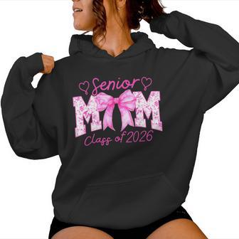 Senior Mom Class Of 2026 Proud Mother Of Graduate Pink Bow Women Hoodie | Seseable UK