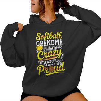 Softball Lover Grandma Loud And A Whole Lot Of Proud Women Hoodie - Thegiftio UK