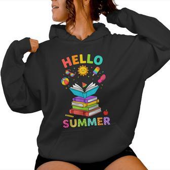 Summer Reading Books Librarian Teacher Last Day Of School Women Hoodie - Monsterry