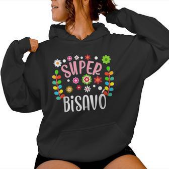 Super Bisavó Portugués Gran Abuela Floral Sudadera con capucha para mujer - Regaloses