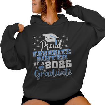 Super Proud Favorite Sister Of 2026 Graduate Senior Family Women Hoodie - Monsterry