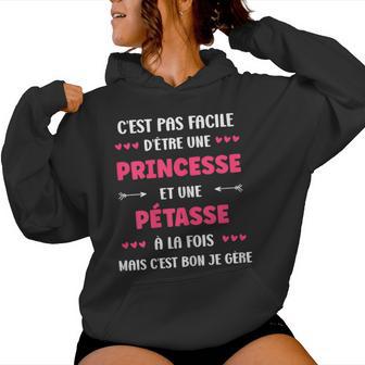 Superurnom Pétasse Mignonne Humour Fille Princesse Pétasse Sweat à capuche femme - Cadeauxyz