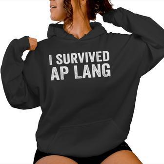 I Survived Ap Lang Testing Exam 2025 Student Teacher Women Hoodie | Mazezy