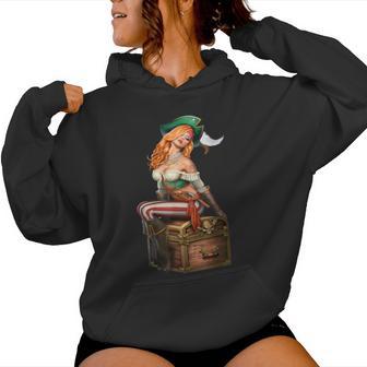 Tatouage De Pirateintage Pour Fille Pin Upailor Sweat à capuche femme - Cadeauxyz