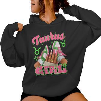 Taurus Girl Birthday Queen Sneakers Astrology Zodiac Women Hoodie - Thegiftio UK
