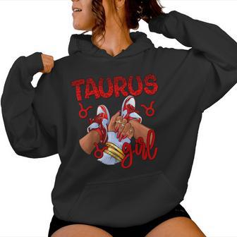 Taurus Girl Birthday Sneakers Zodiac Sign Bday Women Hoodie - Thegiftio UK