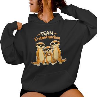 Team Erdmännchen Familie Meerkat Kinder Mädchen Damen Herren Kapuzenpullover für Damen - Seseable
