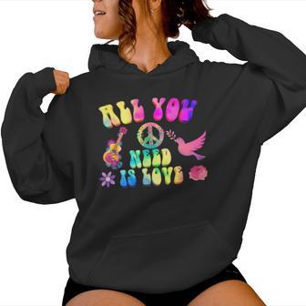 Tenue Hippie Paix Amourigne Costume Hippie Homme Sweat à capuche femme - Cadeauxyz
