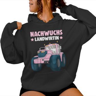 Traktor Trecker Nachwuchs Landwirtin Kinder Mädchen Kapuzenpullover für Damen - Seseable
