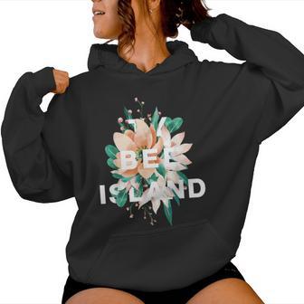 Tybee Island Motif Floral Fleur De Géorgie Sweat à capuche femme - Cadeauxyz