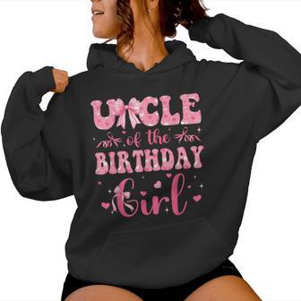 Uncle Of The Birthday Girl Matching Pink Coquette Bow Women Hoodie - Thegiftio