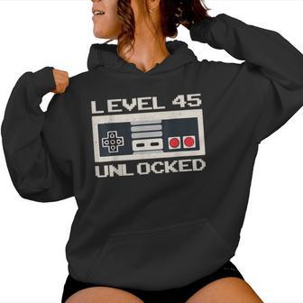 Unlock Level 45 Years Ago 45Th Birthday For Men Women Hoodie | Mazezy