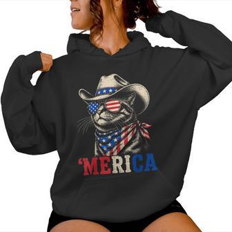 Usa 'Merica Cat Kids 4Th Of July Independence Day Women Hoodie - Thegiftio