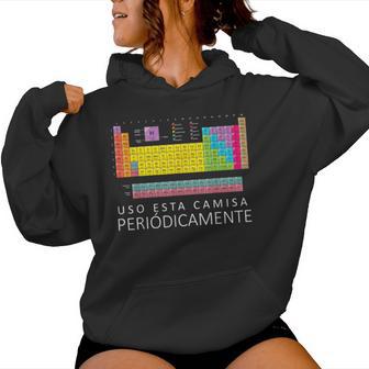 Uso Esta Camisa Periódicamente Broma Divertida De Química Sudadera con capucha para mujer - Regaloses