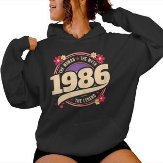 Vintage Année 1986 Légende 40 Ans Anniversaire Sweat à capuche femme - Cadeauxyz