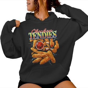 Vintage Chicken Tendies Bootleg Rap Retro 90S Junk Food Women Hoodie - Monsterry
