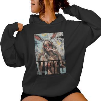 Vintage Girl Magazin Portada Modeloexy Pin-Up In Mangas Sudadera con capucha para mujer - Regaloses
