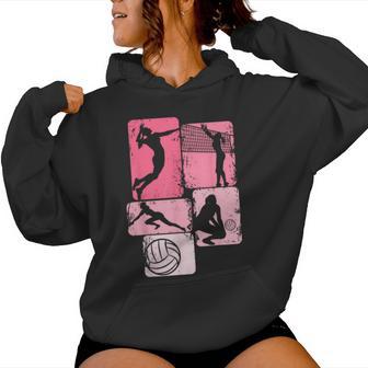 Volleyball Mädchenolleyballerin Kinder Damen Frauen Kapuzenpullover für Damen - Seseable