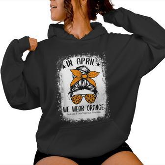 Wear Orange Limb Loss & Limb Difference Awareness Messy Bun Women Hoodie - Monsterry