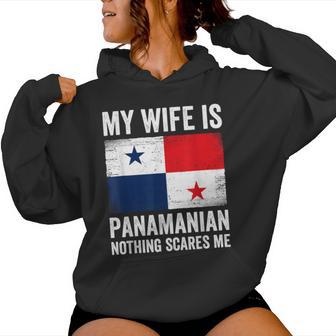 My Wife Is Panamanian Nothing Scares Me Panama Women Hoodie - Thegiftio UK