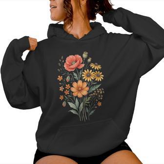 Wildflower Bouquet Flowers Women Hoodie - Thegiftio UK
