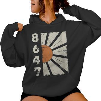 Women's 8647 Subtle Anti Trump Political Floral Boho Retro Vintage Women Hoodie - Thegiftio UK