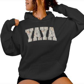 Yaya Vintage Wildflower Yaya For Grandma Women Hoodie - Thegiftio UK