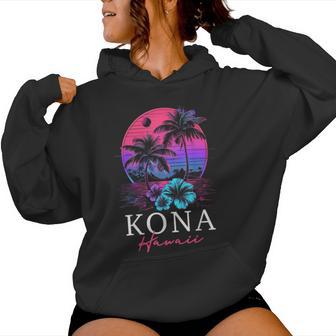 コナ ハワイ ハワイアン ハイビスカス 花 サーファー お土産 レディースパーカー - Kawaiitshirt