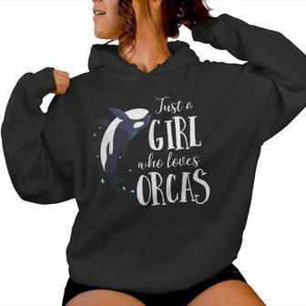 シャチが大好きな女の子 レディースパーカー - Kawaiitshirt