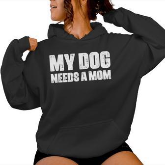 シングルファーザー 犬 お父さん 面白い My Dog Needs A Mom レディースパーカー - Kawaiitshirt