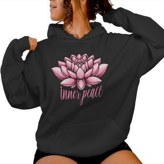 ピンクの蓮の花 曼荼羅 レディースパーカー - Kawaiitshirt