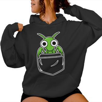面白いカマキリデザイン 男性 女性 カマキリの恋人 レディースパーカー - Kawaiitshirt