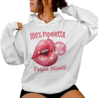 100 Commère Bavarde & Pipelette Cadeau Drôlearcasme Sweat à capuche femme - Cadeauxyz